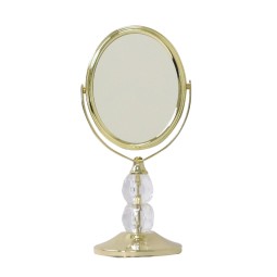 Oval Desktop Mirror Factory - Hot Selling 3 Inches Fancy Design Double Sided Crystal Handle Magnifying