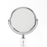 Desktop Mirror Factory - Hot Selling 3 Inches Double Sided Crystal Handle Fancy Design Magnifying