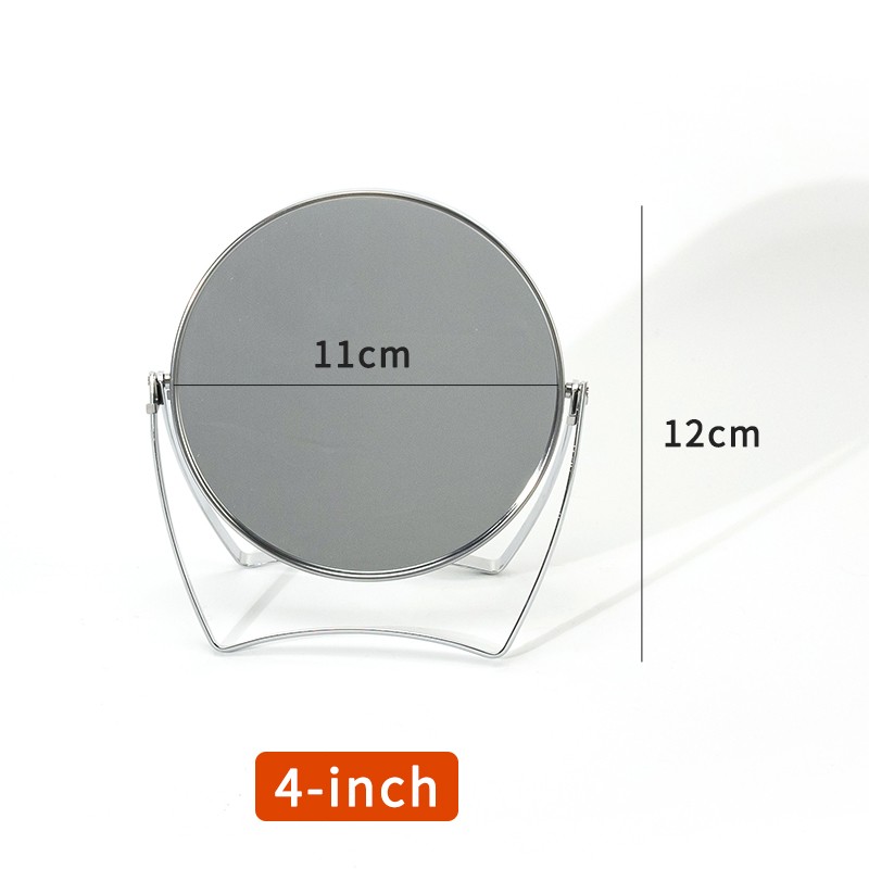 Portable Makeup Mirror Manufacturer - Table-Type Oval 360° Rotating Double-Sided for Household Dormitory