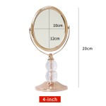 Oval Desktop Mirror Factory - Hot Selling 3 Inches Fancy Design Double Sided Crystal Handle Magnifying