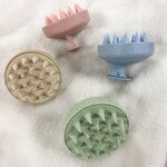 Scalp Massager Shampoo Brush Manufacturer - Custom Logo Wheat Straw & Soft Silicone