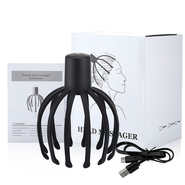 Electric Scalp Massager Manufacturer - Portable Handheld Octopus Claw Vibration
