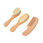 Baby Hair Care Set Manufacturer - Customizable Eco-friendly Wooden Comb with Logo