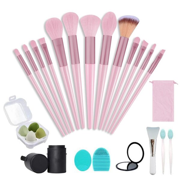 Makeup Brush Set Manufacturer - 23pcs Pink for Concealer Powder Eye Shadow