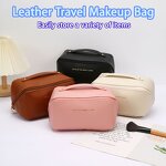 Cosmetic Bag Manufacturer - Large Capacity Waterproof Portable Flat Open PU