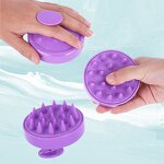 Shampoo Massage Brush Manufacturer - Silicone Detangling Round Portable