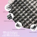 False Eyelashes Manufacturer - 3D Thick Curly Segmented Single Cluster 120 Rows