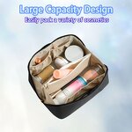 Makeup Bag Manufacturer - Fashion Custom Logo Double Zipper Waterproof Pu
