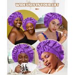 Silk Bonnet Manufacturer - Double Layer Satin Reversible for Curly Hair Sleep