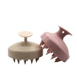 Scalp Massager Shampoo Brush Manufacturer - Ionic Manual Silicone with Wheat Straw