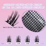 False Eyelashes Manufacturer - 3D Thick Curly Segmented Single Cluster 120 Rows