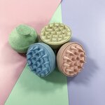 Scalp Massager Shampoo Brush Manufacturer - Custom Logo Wheat Straw & Soft Silicone