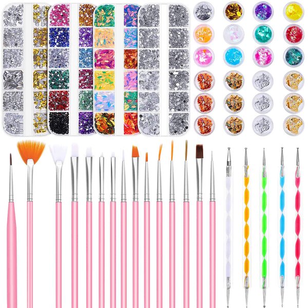 Jewelry Craft Kit Manufacturer - DIY Fine Glitter Nail Art with Brush