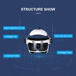 Head Massage Helmet - Vibrating Heat Compress Smart Eye Fatigue Relief Device