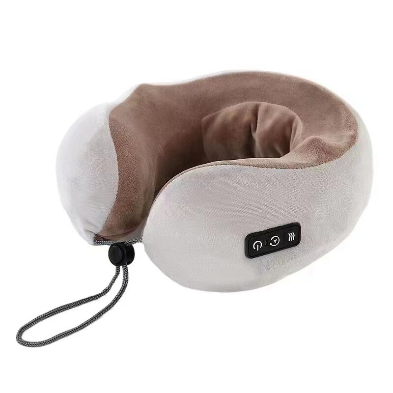 Neck Massage Pillow - Hot Sale 3-Speed Vibrating Memory Cotton U Shaped Travel Car