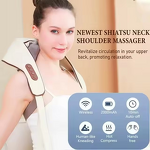 Shiatsu Neck Massage Belt - Electric Deep Tissue Heated Back Pain Relief Kneading
