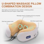 U Shaped Neck Massager Pillow - Multifunctional Infrared Heating Travel Car Shiatsu