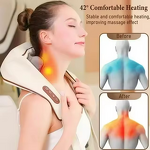 Shiatsu Neck Massage Belt - Electric Deep Tissue Heated Back Pain Relief Kneading