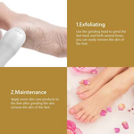 Electric Foot File - Rechargeable IPX7 Waterproof 2 Speeds Callus Dead Skin Remover