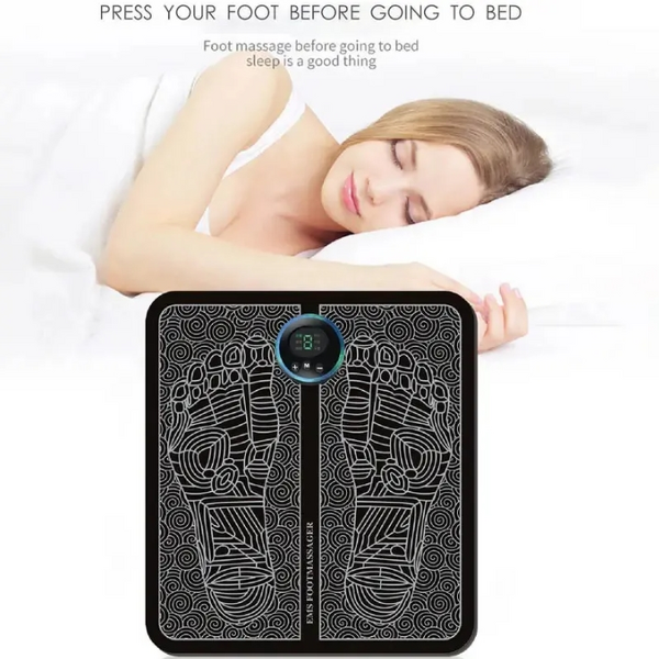 EMS Foot Massager Mat - Portable Electric Relax Feet Pad for Home Office Use
