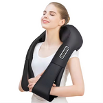 Shiatsu Neck Shoulder Massager - Electric Heated Vibration Back Pain Relief Portable