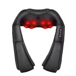 Shiatsu Neck Shoulder Massager - Electric Heated Vibration Back Pain Relief Portable
