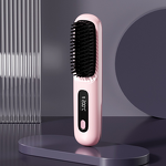 Hair Straightening Comb - Electric LCD Ceramic Heating Cordless Massage Brush