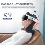 Head Massage Helmet - Vibrating Heat Compress Air Pressure Smart Eye Relax Device