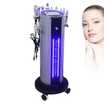 9 in 1 Facial Care Machine - Second Generation Silver Brown Aqua Skin Dermabrasion