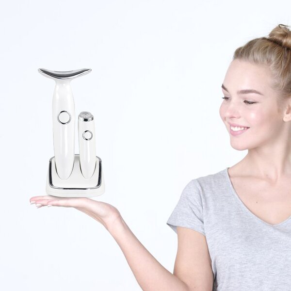 U-Shape EMS Beauty Device - Home Use Micro-current Wrinkle Remover LED Face Neck