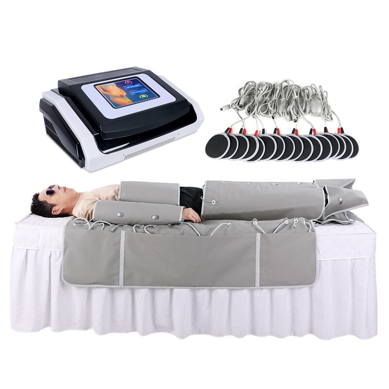 3-in-1 Lymphatic Drainage Machine - Pressotherapy EMS Muscle Stimulator Desktop Slim