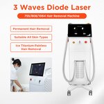 Titanium Laser Hair Removal Machine - 2025 New 15.6 1000-1600W 3 Wavelengths 4K ICE