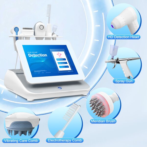 Desktop AI Scalp Analyzer - Mirror Device 5 In 1 Hair Loss Treatment Spa Detector