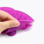 Double Round Silicone Mat - Makeup Brush Cleaner Back Suction Home Trip Tool