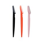 Stainless Steel Eyebrow Razor - Thick Handle Painless Shaving Blade with Cover