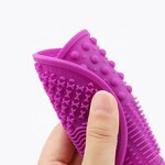 Double Round Silicone Mat - Makeup Brush Cleaner Back Suction Home Trip Tool