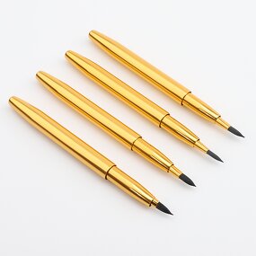 Mini Lip Makeup Brush - Portable Metal Handle Retractable Lipstick Gloss Tool