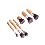 11pcs Wooden Makeup Brushes - Makeup Tools Set With Dust Storage Bag