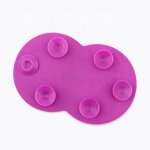 Double Round Silicone Mat - Makeup Brush Cleaner Back Suction Home Trip Tool