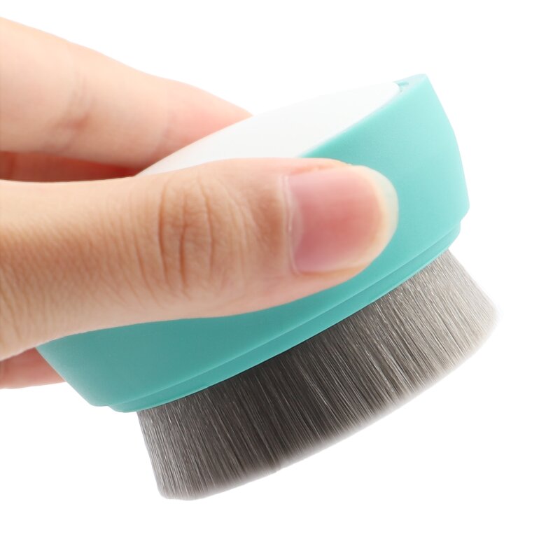 Round Baby Shower Brush - Big Soft Synthetic Hair Harmless Bath Cleansing Tool
