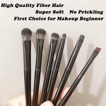 6 Pieces Eye Makeup Brush Set - Multi-function Eyeshadow Lip Gloss Eyebrow Tool