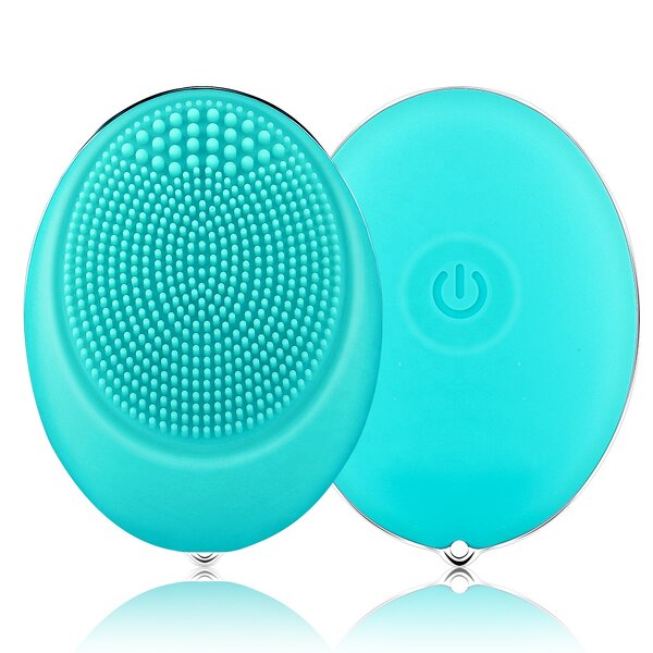 Electric Facial Cleansing Brush - Cute Egg Shape Silicone Pore Cleaning Travel Tool