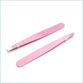 Stainless Steel Precision Tweezers - Professional Facial Hair Eyebrow Eyelash Tool
