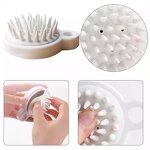 Scalp Massage Cushion Comb - Low MOQ Scrubbing Shampoo Hair Washing Brush