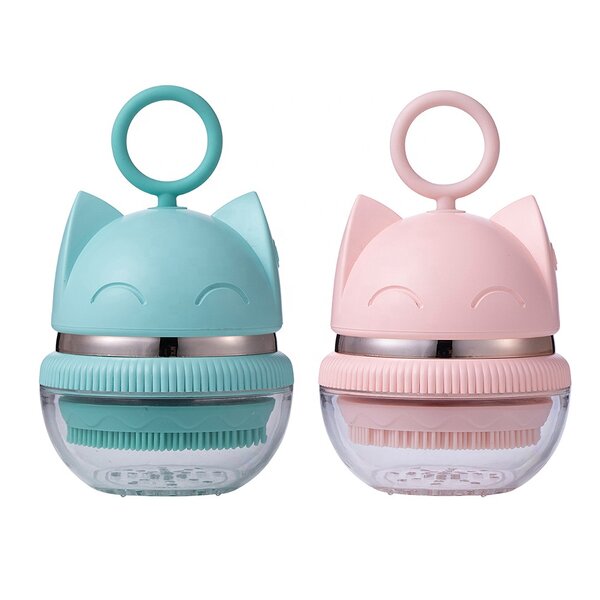 Cute Cat Facial Brush - Manual Silicone Cleanser Face Massage Skincare Tool