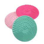 Round Silicone Cleaning Pad - Makeup Brush Cleaner Portable Suction Cup Tool