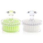 Mini Face Pore Cleansing Brush - Transparent Crystal Handle Quick-drying Tool