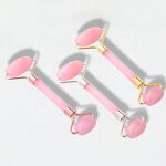 Rose Quartz Jade Roller - Dual-Ended Anti-aging Cooling Facial Massage Tool