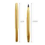 Mini Lip Makeup Brush - Portable Metal Handle Retractable Lipstick Gloss Tool