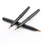 Mini Lip Makeup Brush - Portable Metal Handle Retractable Lipstick Gloss Tool